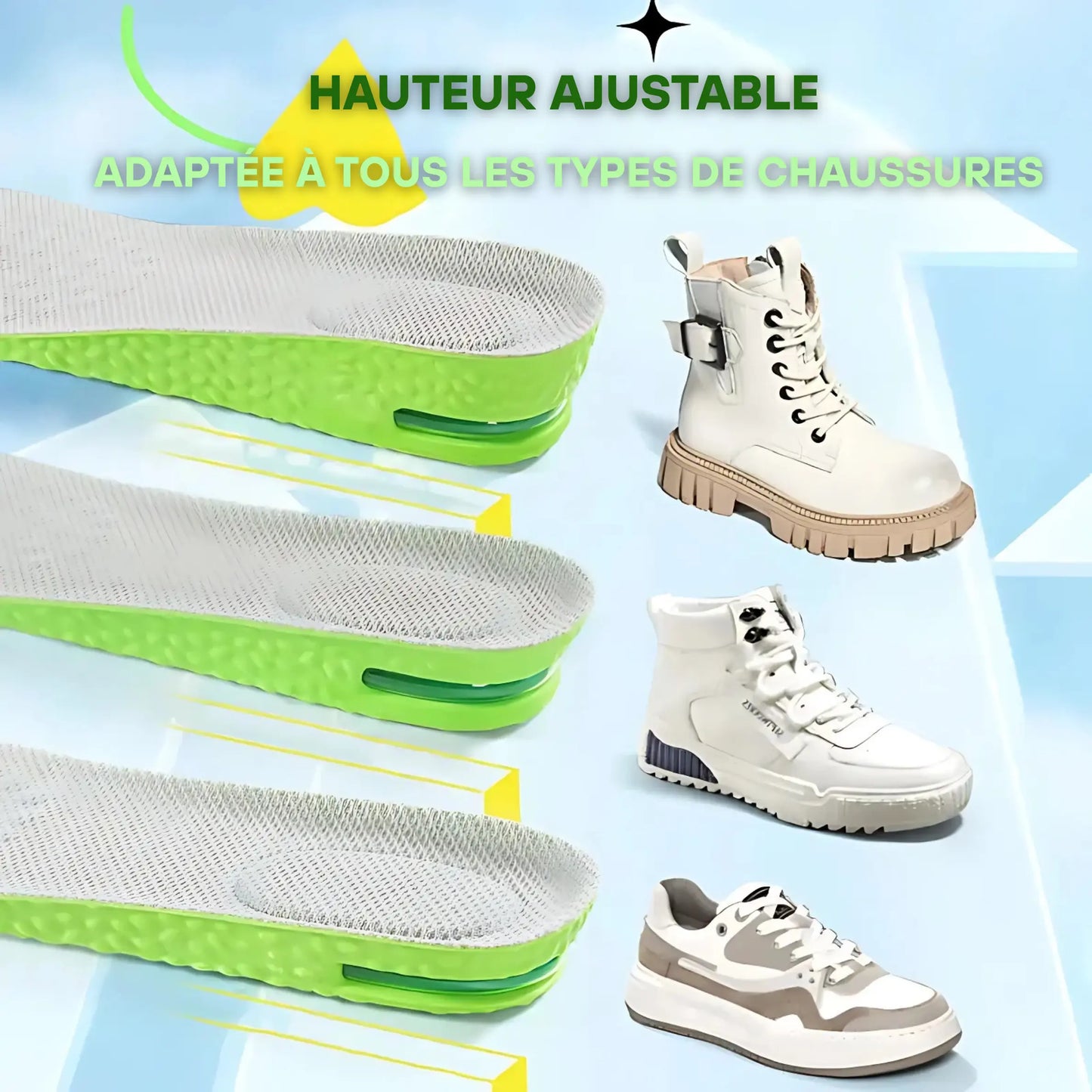 Airzen - Semelle gain de taille et confort