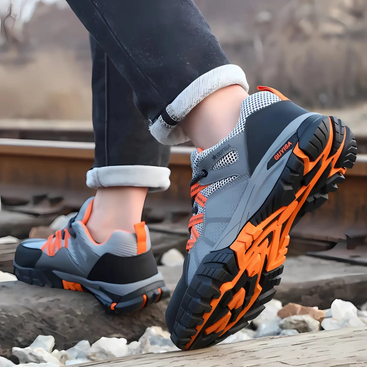 Baskets de travail à bout en acier pour hommes, chaussures de sécurité anti-perforation, bottes à la mode, indestructibles, nouvelle collection 2023