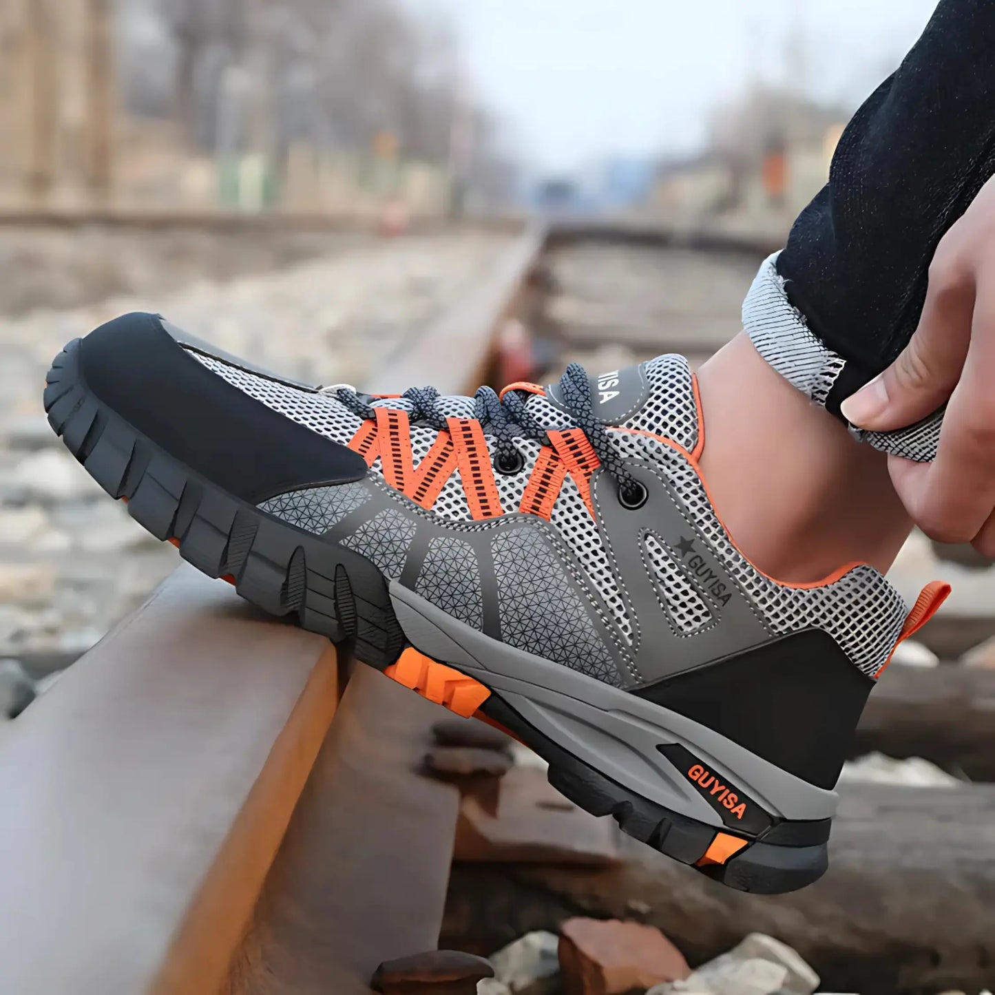 Baskets de travail à bout en acier pour hommes, chaussures de sécurité anti-perforation, bottes à la mode, indestructibles, nouvelle collection 2023