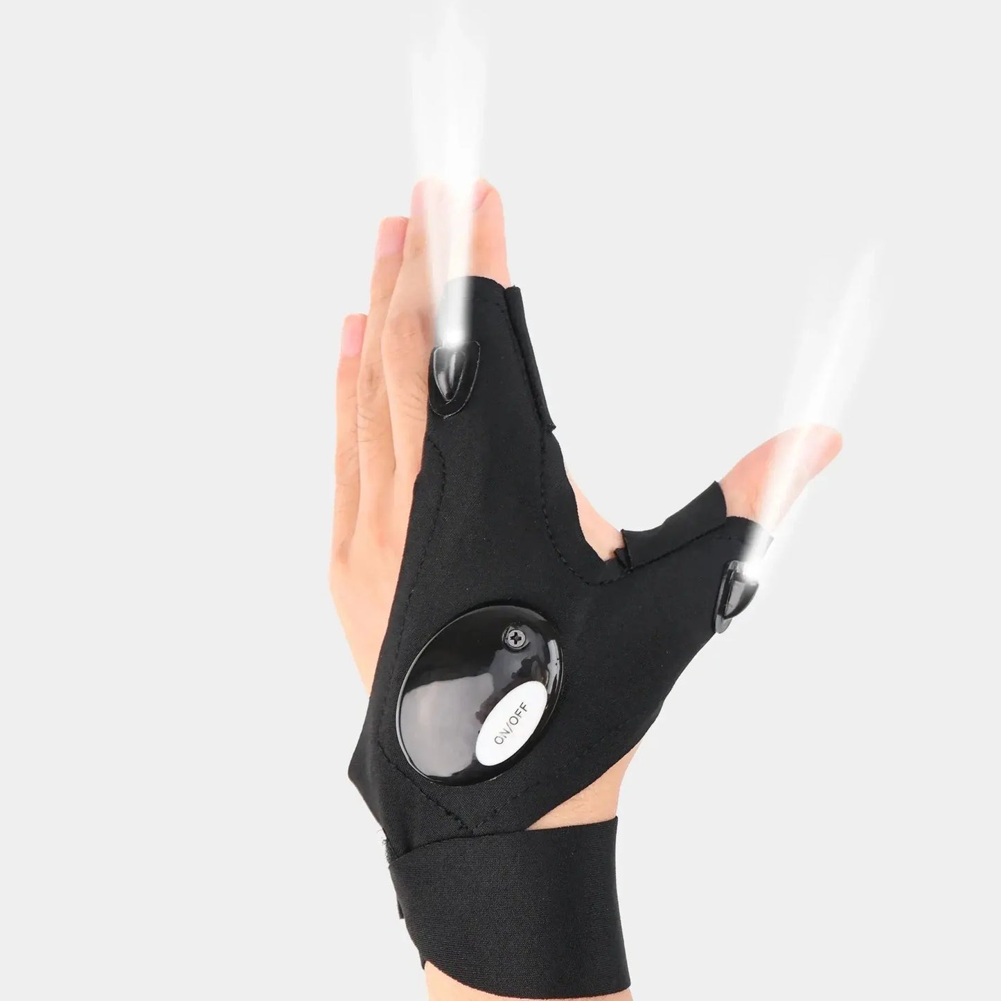 LED Half Finger Glove for Men Women Outdoor Waterproof Night Fishing Bait Cycling Running Flashlight Durable Fingerless Gloves TravailZen