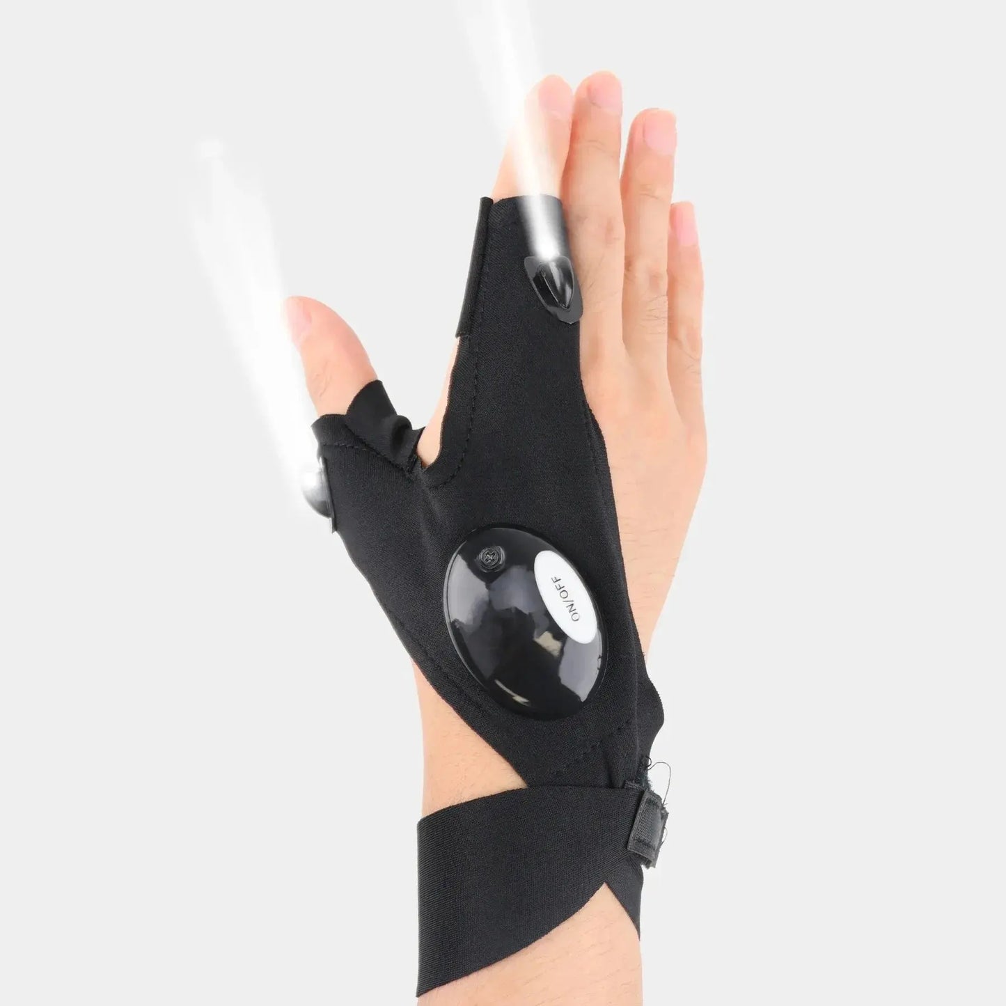 LED Half Finger Glove for Men Women Outdoor Waterproof Night Fishing Bait Cycling Running Flashlight Durable Fingerless Gloves TravailZen