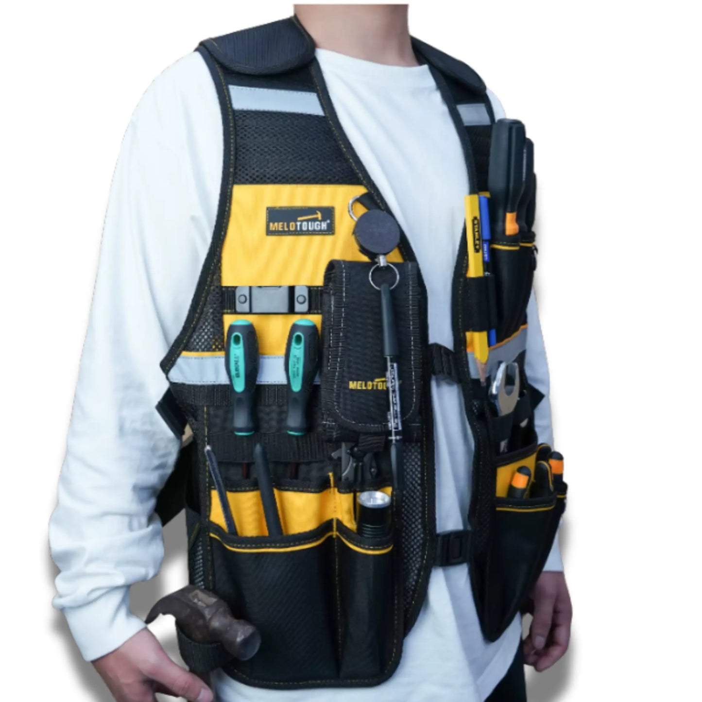 MELOTOUGH – Gilet à outils professionnel respirant et réglable