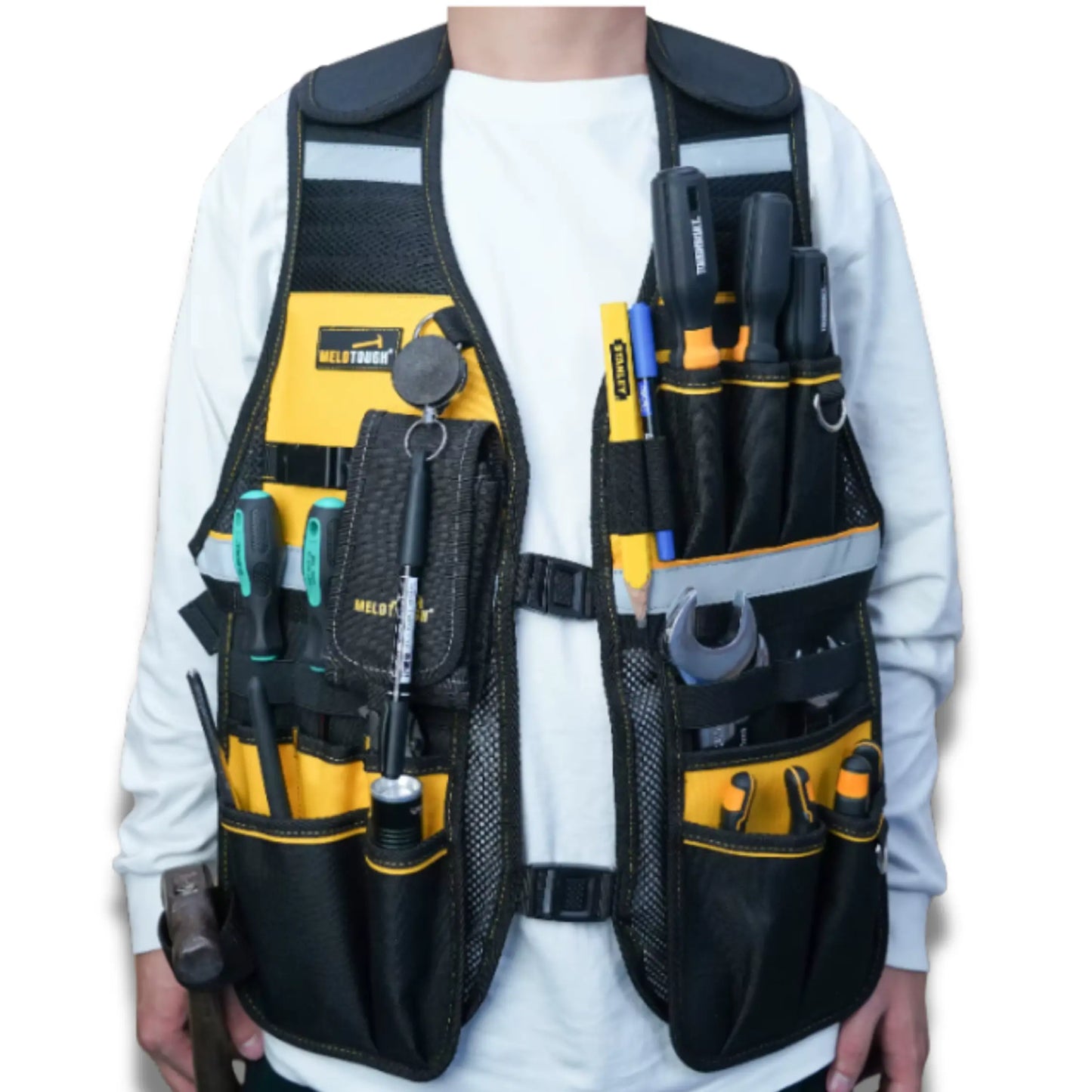 MELOTOUGH – Gilet à outils professionnel respirant et réglable