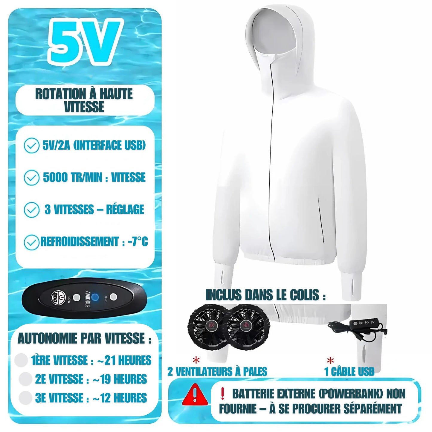 Venty - Veste climatisée USB