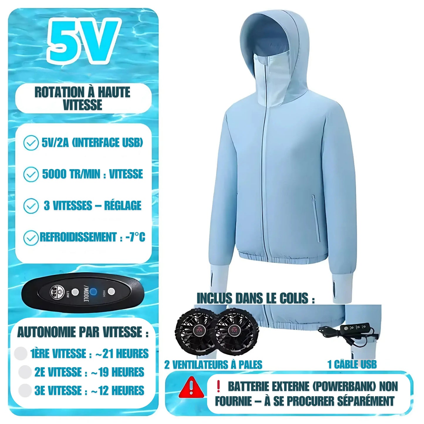 Venty - Veste climatisée USB