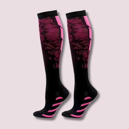 Coolsa – Chaussettes hautes de compression et soutien pour travailleurs actifs