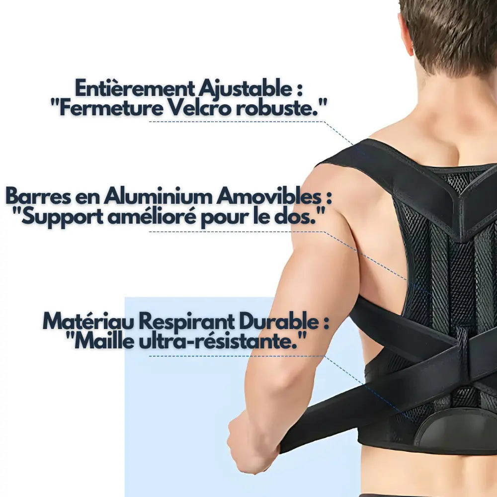 ErgoPosture: Correcteur de Posture Dorsale & Support Confortable TravailZen  