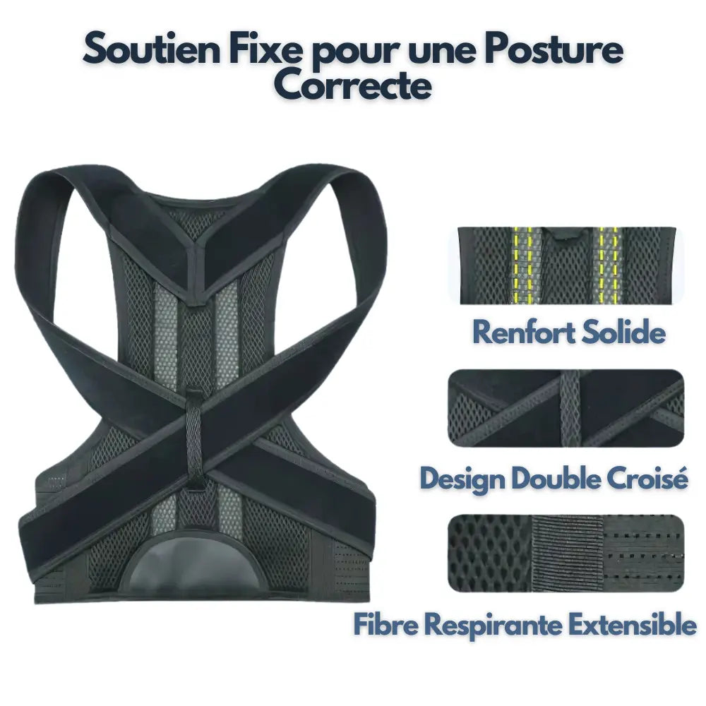 ErgoPosture: Correcteur de Posture Dorsale & Support Confortable TravailZen  