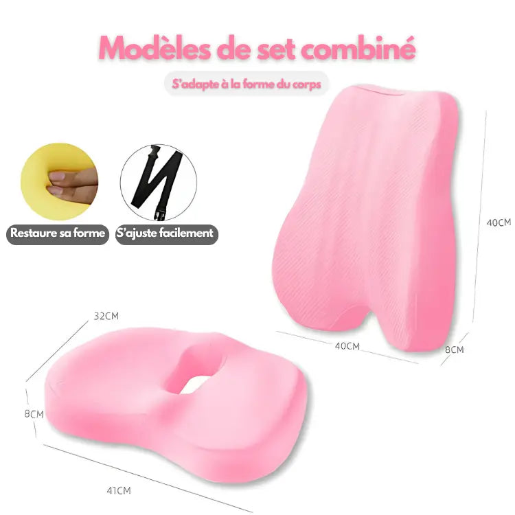 Ferns | Coussin Dossier et Siège Orthopédique TravailZen  
