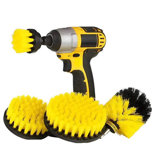 Kit de brosses à récurer électriques, forets électriques, brosse à récurer pour tapis, verre, pneus de voiture, brosses en Nylon 2/3.5/4''