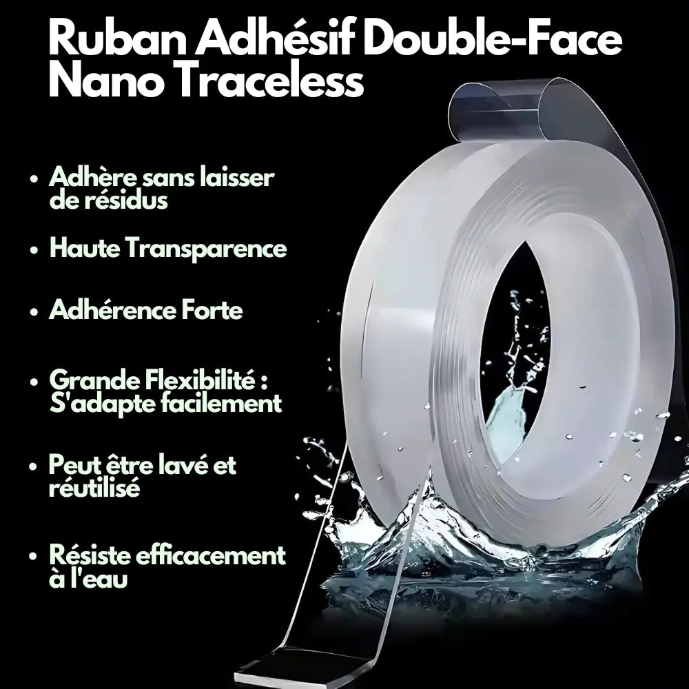 NANO : Adhésif Lavable Double Face TravailZen  