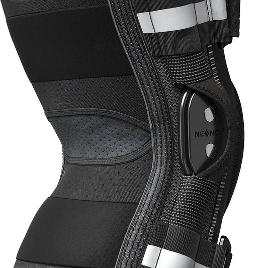 NEENCA genouillère articulée pour douleur au genou soutien du genou avec stabilisateurs latéraux soulagement des douleurs articulaires arthrite déchirure du ménisque ACL PCL