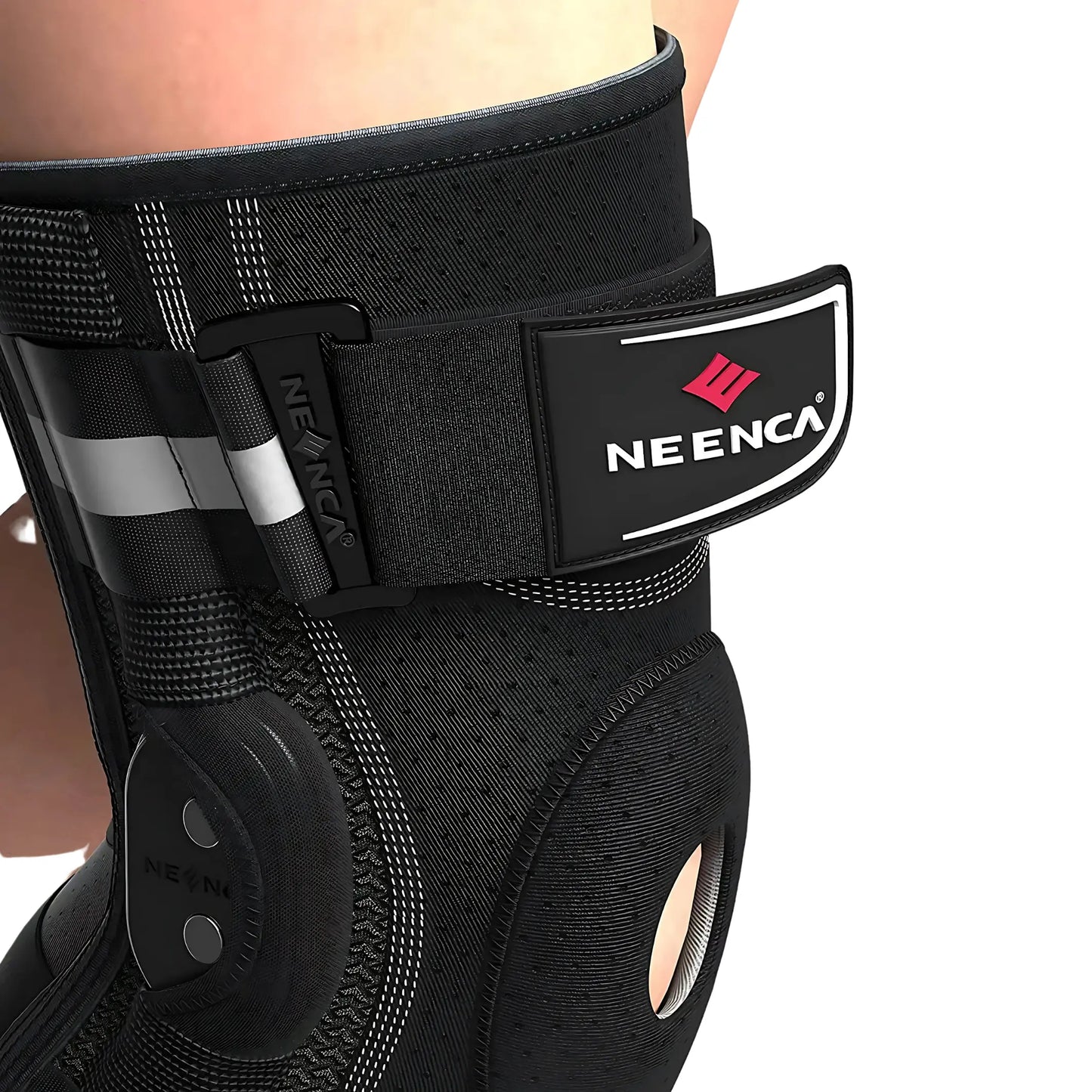 NEENCA genouillère articulée pour douleur au genou soutien du genou avec stabilisateurs latéraux soulagement des douleurs articulaires arthrite déchirure du ménisque ACL PCL