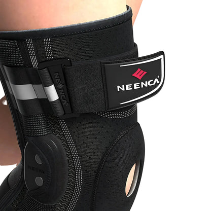 NEENCA genouillère articulée pour douleur au genou soutien du genou avec stabilisateurs latéraux soulagement des douleurs articulaires arthrite déchirure du ménisque ACL PCL