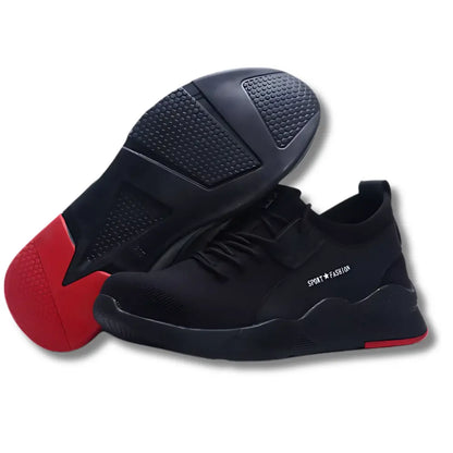 SPORT Fashion - Baskets de sécurité rouges et noires TravailZen  